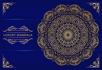 luxury mandala background with golden arabesque pattern, ornamental mandala design arabic islamic east style, mandala for banner, cover, poster, brochure, flyer, wedding card, yoga decoration