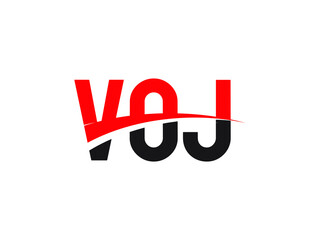 VOJ Letter Initial Logo Design Vector Illustration