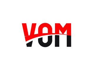 VOM Letter Initial Logo Design Vector Illustration