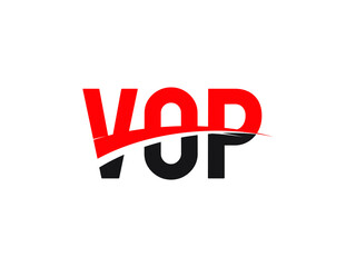 VOP Letter Initial Logo Design Vector Illustration