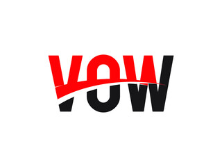 VOW Letter Initial Logo Design Vector Illustration