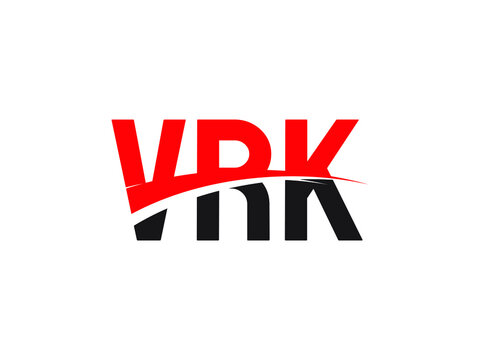 VRK Letter Initial Logo Design Vector Illustration