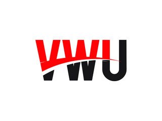 VWU Letter Initial Logo Design Vector Illustration
