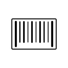 barcode icon, code vector, tag illustration
