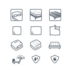 icones pictos literie chambre