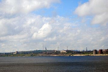 Obraz premium Russian nature. The Volga river panorama.