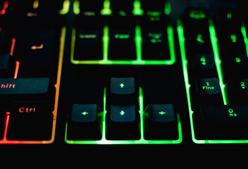 mechanical keyboard with leds and mouse