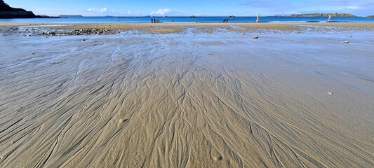 Sunny day at the Trestraou beach, France