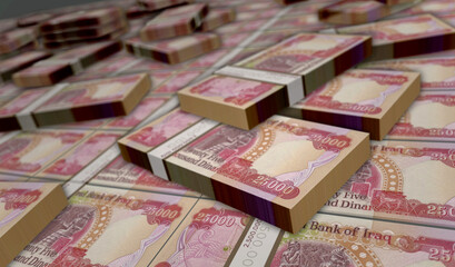 Iraq Dinar money banknotes pack illustration