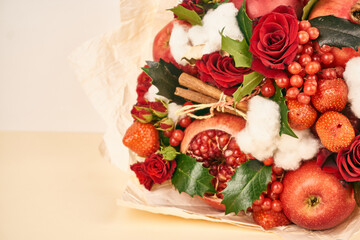 fruit vitamins decoration romance gift food pink background