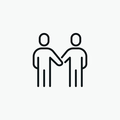 Friendship Hand to Hand vector icon