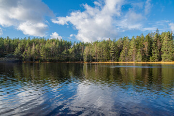 View of The Lake Stortrasket, Vasterby Outdoor Recreation Area, Raseborg, Finland