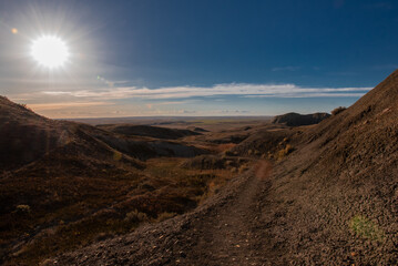 sunset in the desert