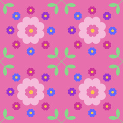 Children's pattern with flowers