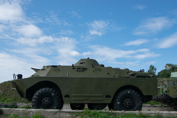 Fototapeta premium monument to armored personnel carrier