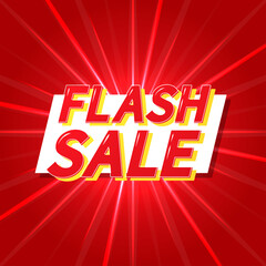 Flash sale banner design. Flash sale poster.