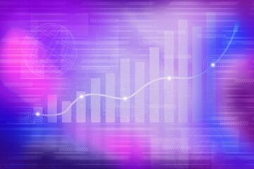 2d illustration futuristic business background pattern graph concept
