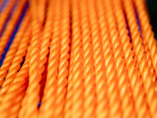 Orange rope texture as background.