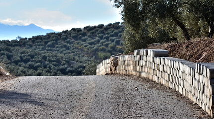 the road in the mountains