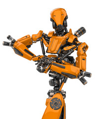 mega robot super drone in a white background