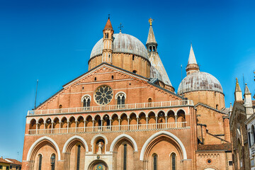 Facade of the Basilica of Saint Anthony in Padua, Italy