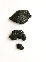 dried plums isolated on white background