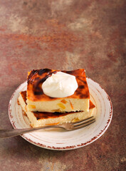Cottage cheese bake with candid fruits