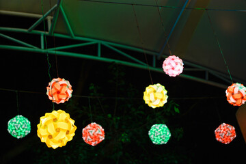 Light lanterns hanging 