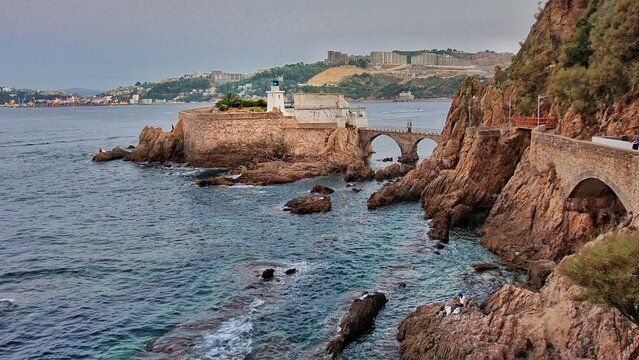 Lighthouse and bridge from Stora Skikda Algeria