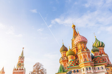 Obraz premium ceremonial view red square Moscow Kremlin Church of St. Basil
