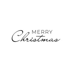 Merry Christmas vector text Calligraphic Lettering design card template.
