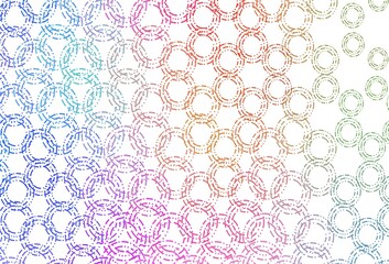 Light multicolor, rainbow vector layout with circle shapes.