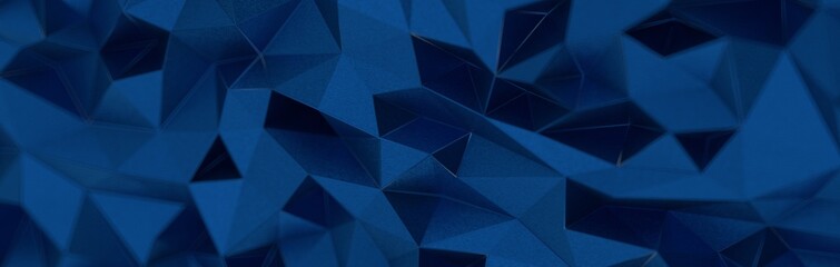 3D Illustration Geometric, Polygon, Line,Triangle pattern shape with molecule structure. Polygonal with blue background