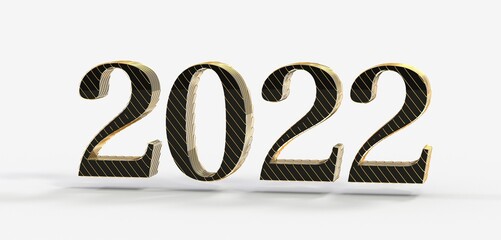 Kalendar Jahr 2022 in 3d