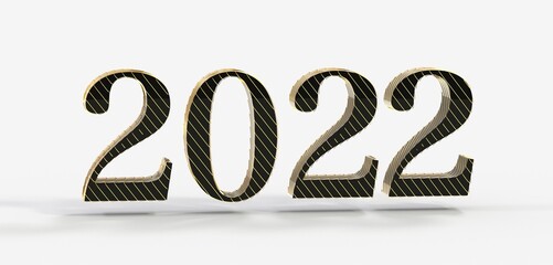 Kalendar Jahr 2022 in 3d