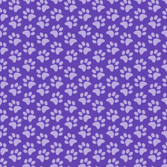 Paw Prints Seamless Pattern for party, anniversary, birthday. Design for banner, poster, card, invitation and scrapbook 