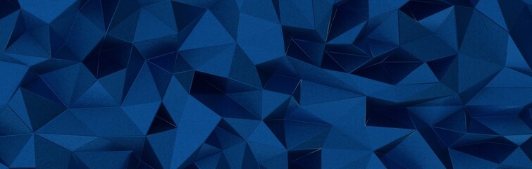 3D Illustration Geometric, Polygon, Line,Triangle pattern shape with molecule structure. Polygonal with blue background