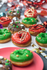 Christmas cupcakes and doughnuts