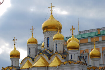 Fototapeta na wymiar Moscow Kremlin architecture, acient church
