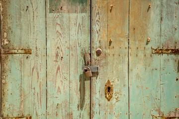 Old weather beaten doors