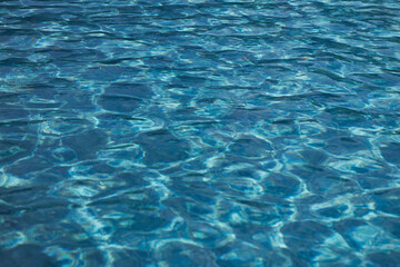 Photos of the water surface of the swimming pool in the resort to stay.