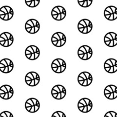 Seamless pattern basketball icon design