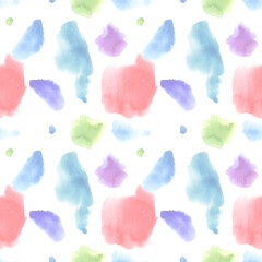 Hand painted watercolor seamless pattern Watercolor Stains