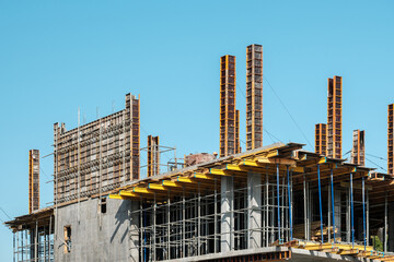 Falsework used on skyscraper building.