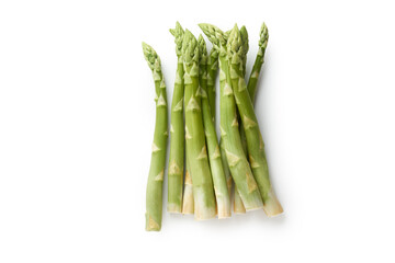 Fresh green asparagus isolated