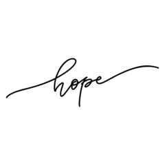 Hope hand drawn lettering.