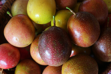 passion fruit in a basket