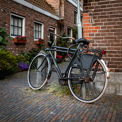 Fototapeta na wymiar Bikes In Haarlem
