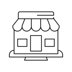 Business retail store icon vector