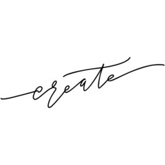 Create hand drawn lettering. Modern calligraphic design.